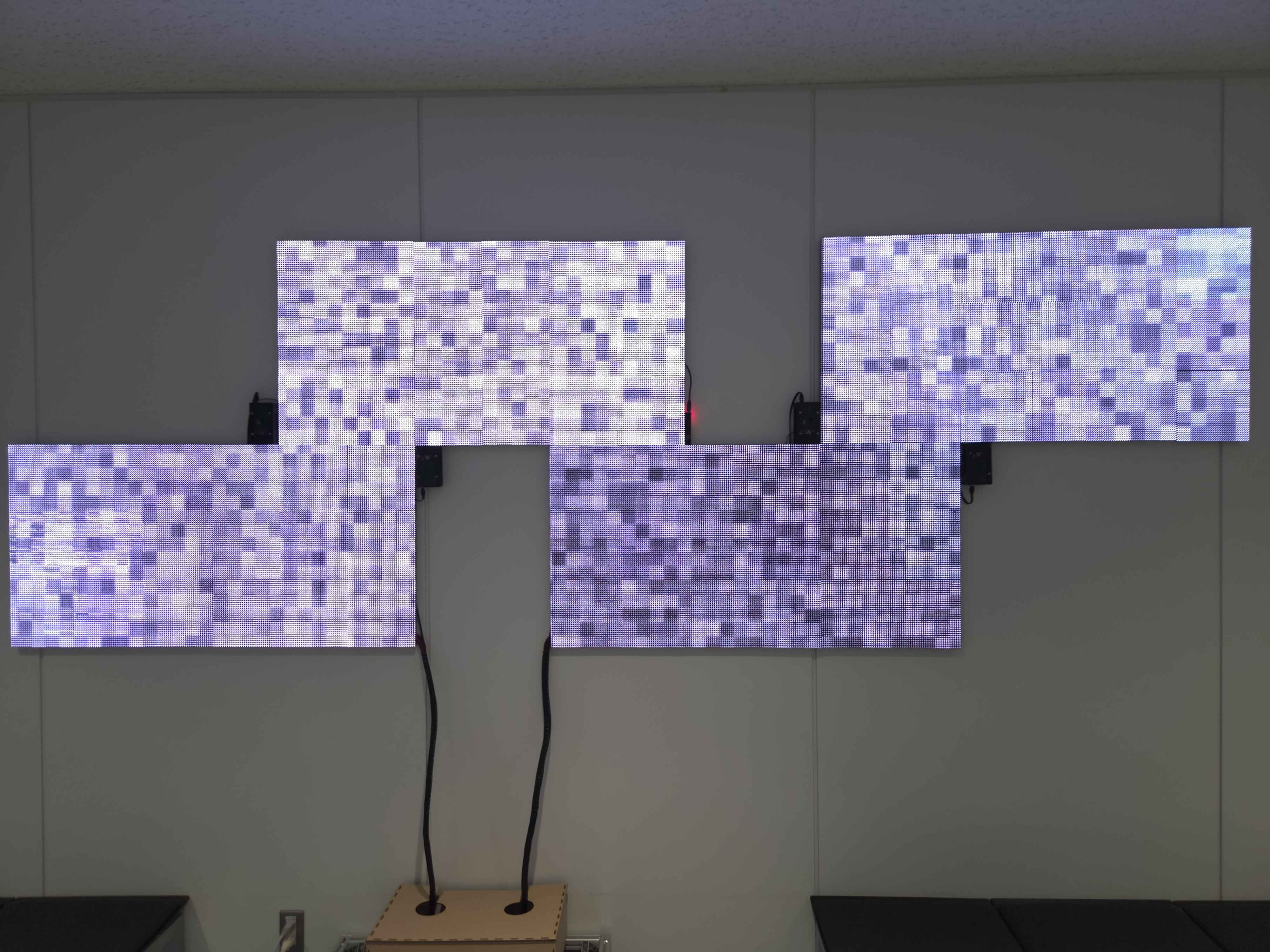 LEDマトリクスアート壁画